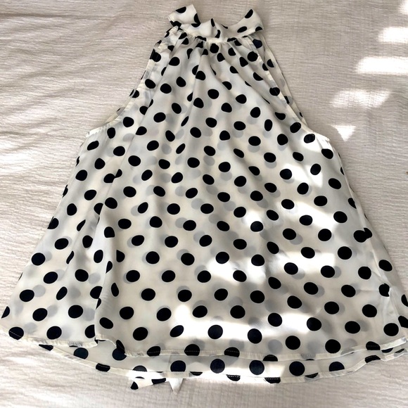 Polka Dot High Neck Blouse - Picture 2 of 3